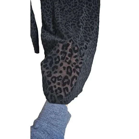 NWT Meshki black seara devore long sleeve corset top leopard mini dress size XS - Picture 10 of 13